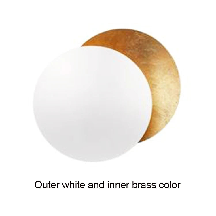 Modern Round Wall Lamp - Eclipse Indoor Lighting for Hallway, Bedroom and Living Room | Decorative Bedside Wall Light