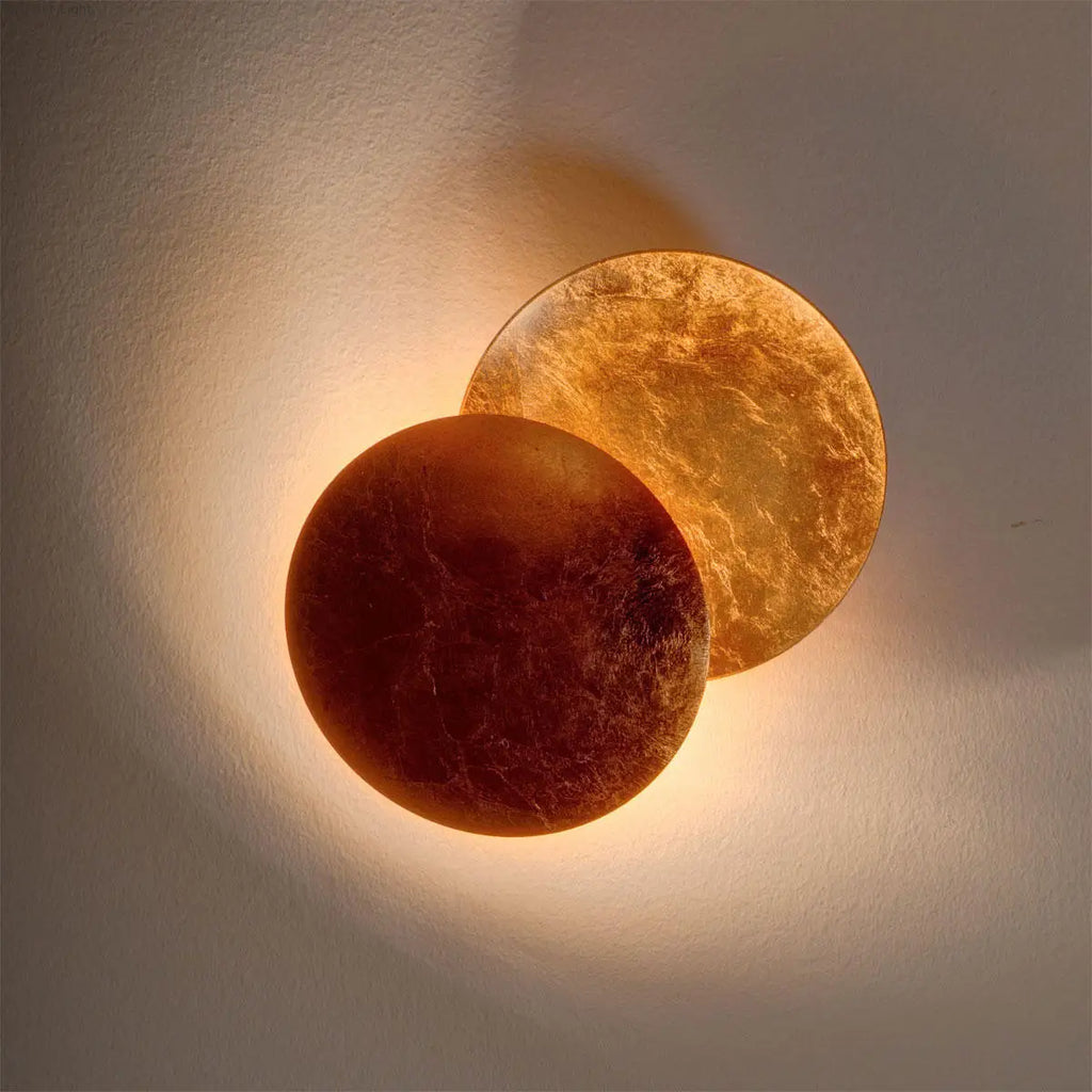 Modern Round Wall Lamp - Eclipse Indoor Lighting for Hallway, Bedroom and Living Room | Decorative Bedside Wall Light