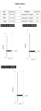 Niamh | Long Aluminium Outdoor Wall Light
