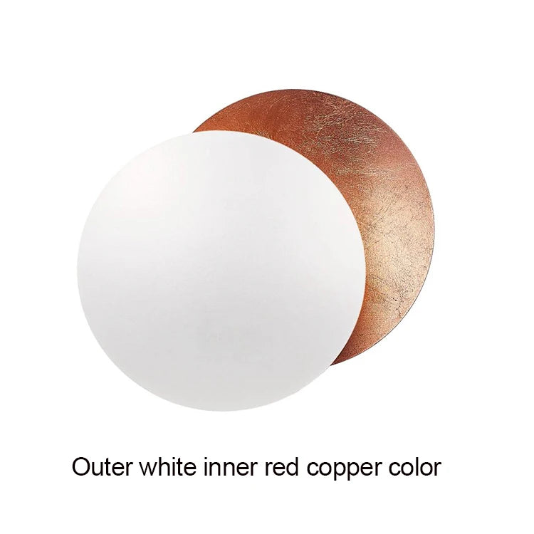 Modern Round Wall Lamp - Eclipse Indoor Lighting for Hallway, Bedroom and Living Room | Decorative Bedside Wall Light