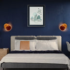 Modern Round Wall Lamp - Eclipse Indoor Lighting for Hallway, Bedroom and Living Room | Decorative Bedside Wall Light