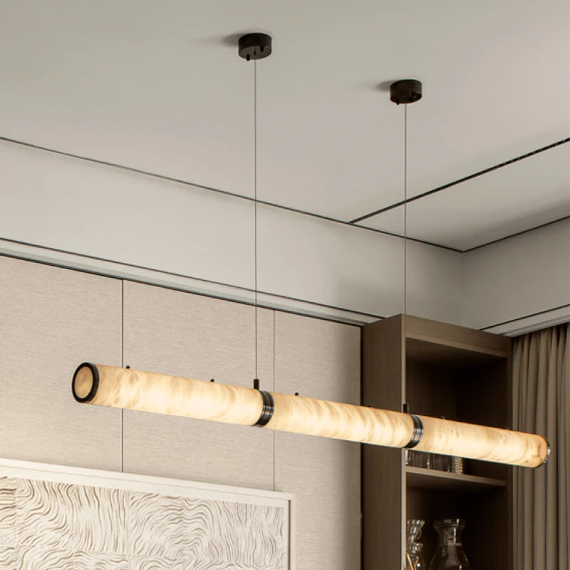 Fulvia | Long Alabaster Linear Chandelier