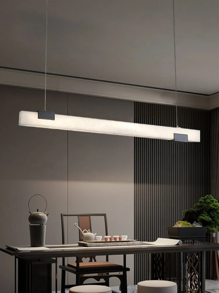 Orsola | Alabaster and Copper Linear Pendant