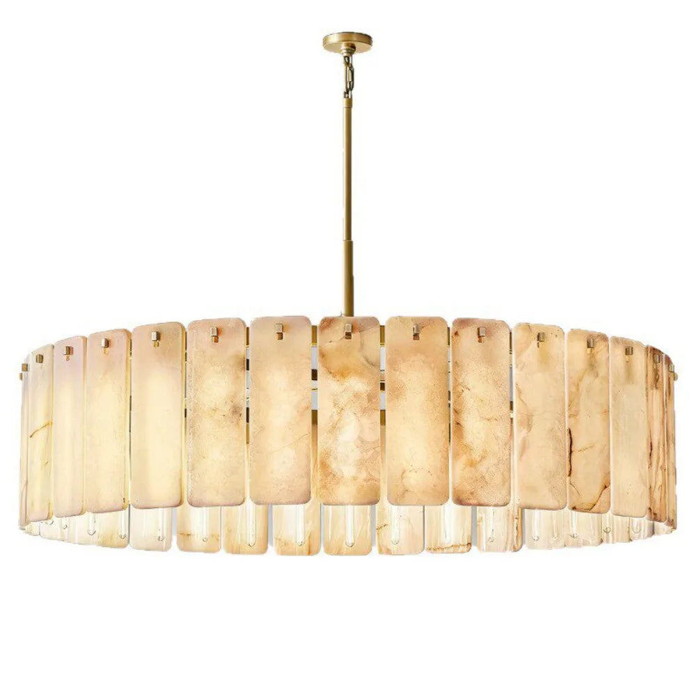 Emilia | Round Marble Hanging Chandelier
