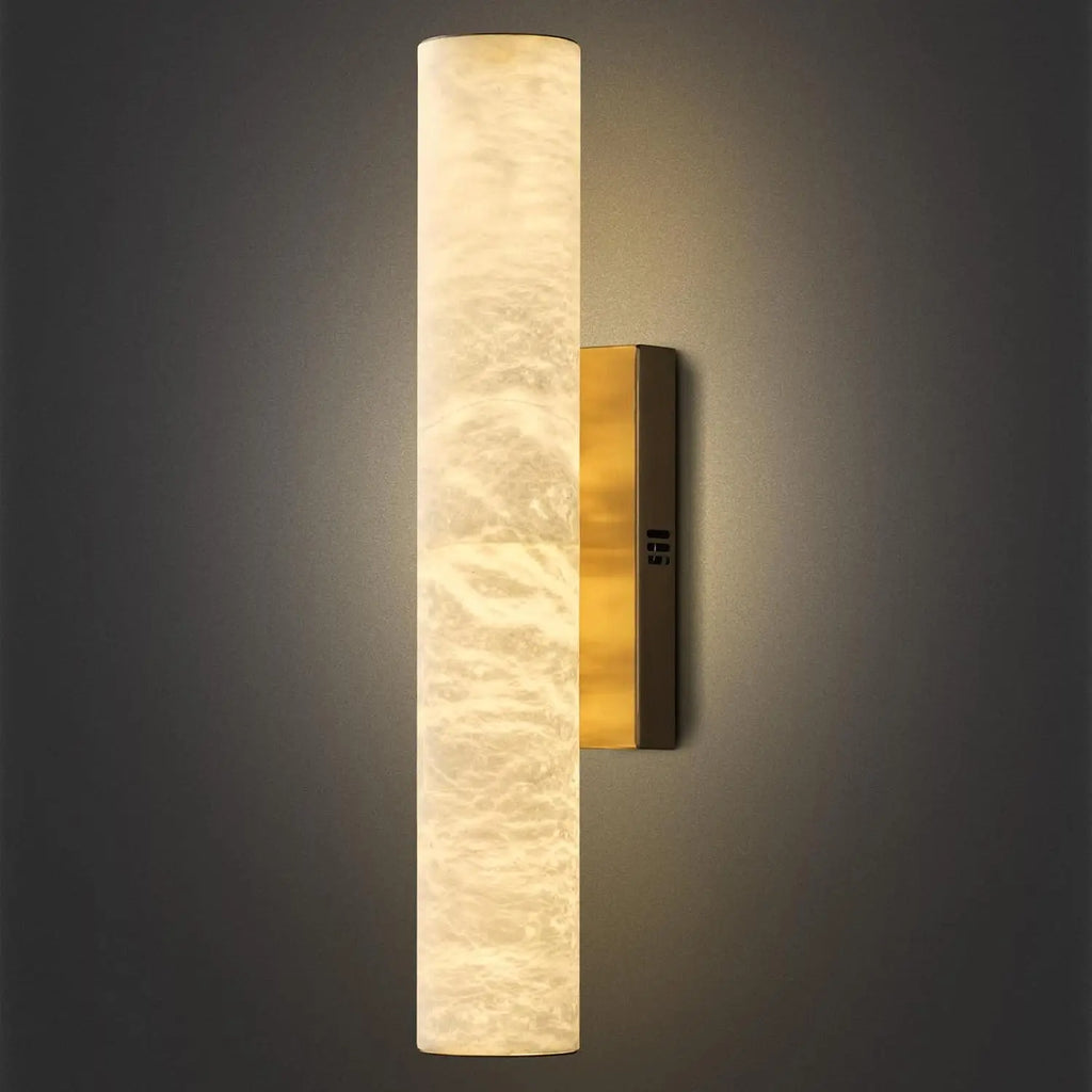 Colette | Alabaster and Brass Wall Sconce