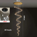 Modern home decoration crystal chandelier, stair Pendant lamp, living room Pendant lights, interior lighting