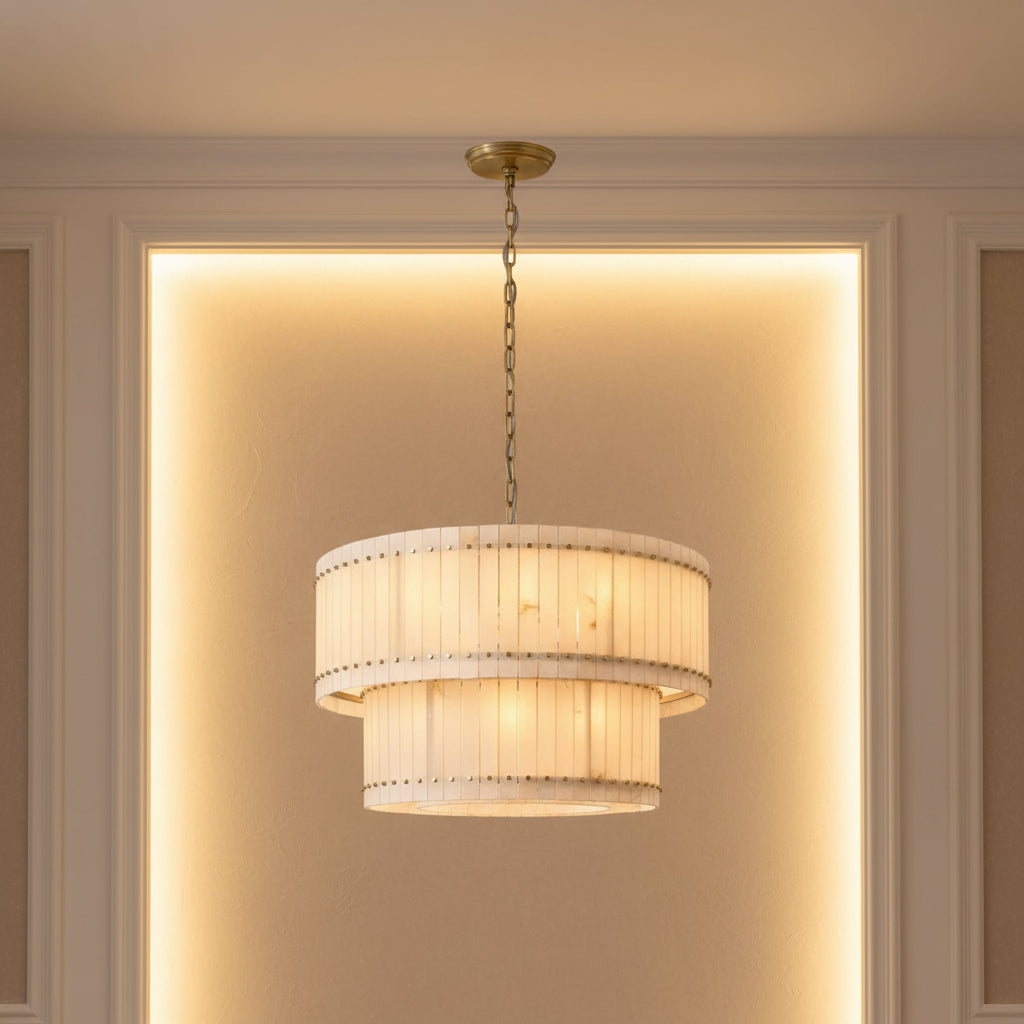 Lumière | Natural Alabaster Linear Chandelier