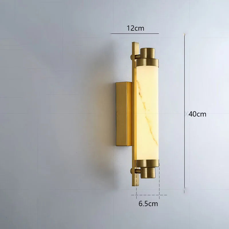 Aether | Marble-Effect Linear Wall Lamp