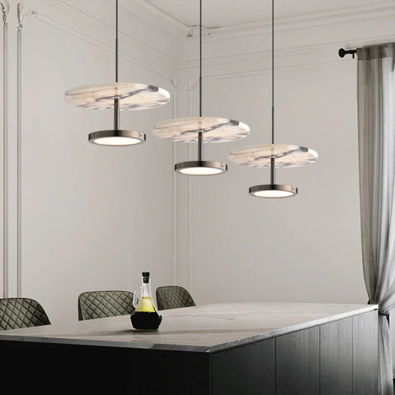 Lavinia | Round Marble Pendant Light