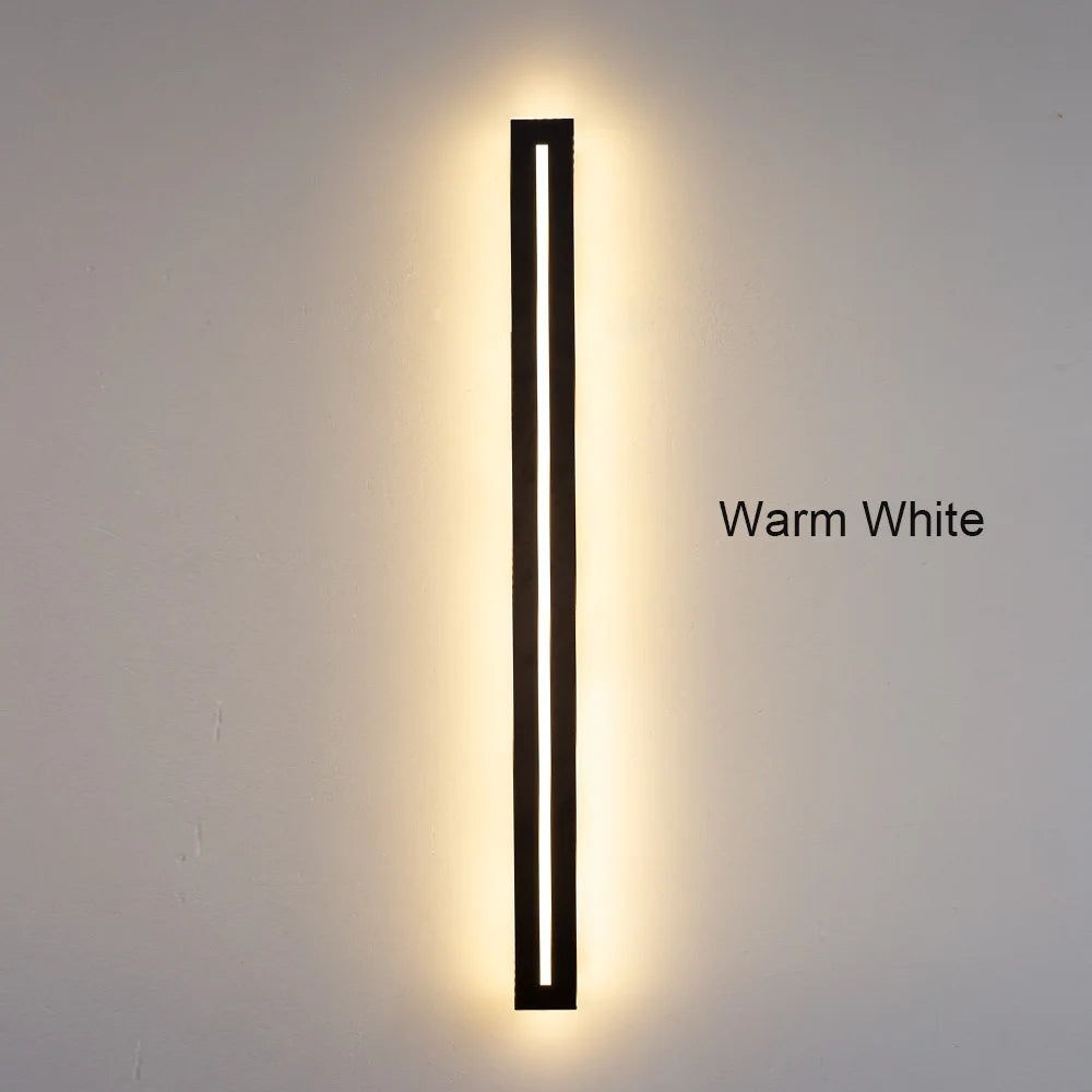 Waterproof LED Long Wall Sconce for Outdoor Garden Lighting - AC85-265V Exterior Luminaire