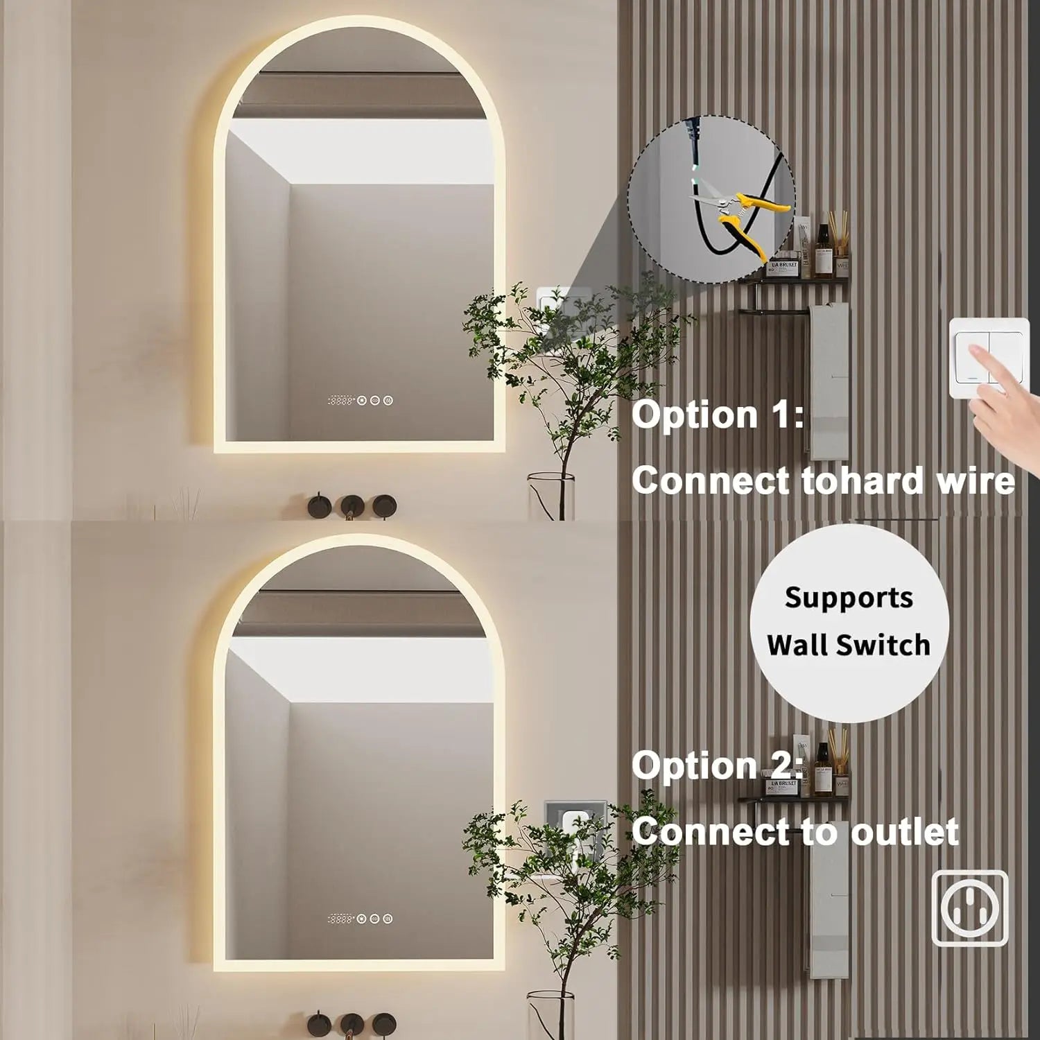 Solveig | Smart Arched LED Bathroom Mirror