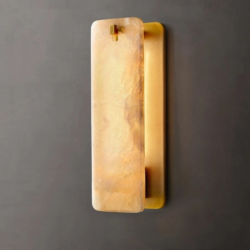 Camilla | Industrial Marble and Brass Sconce