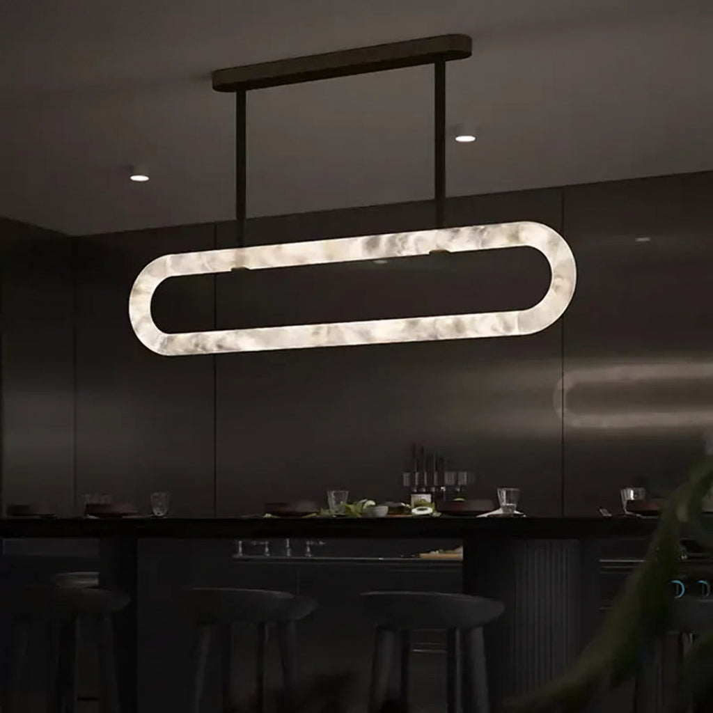 Margaux | Alabaster Linear Chandelier for Dining Tables