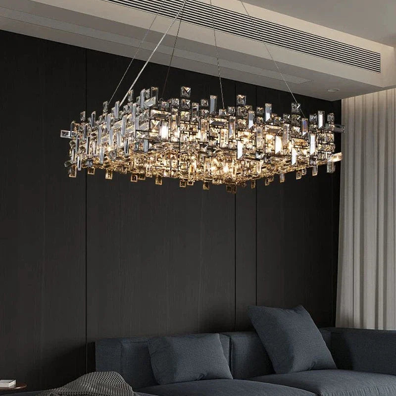 Frost | Chrome Crystal Chandelier