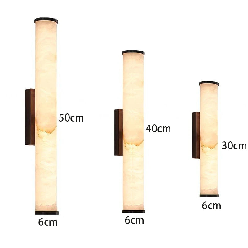 Aether | Marble-Effect Linear Wall Lamp
