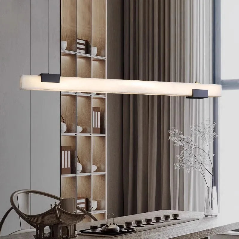 Orsola | Alabaster and Copper Linear Pendant