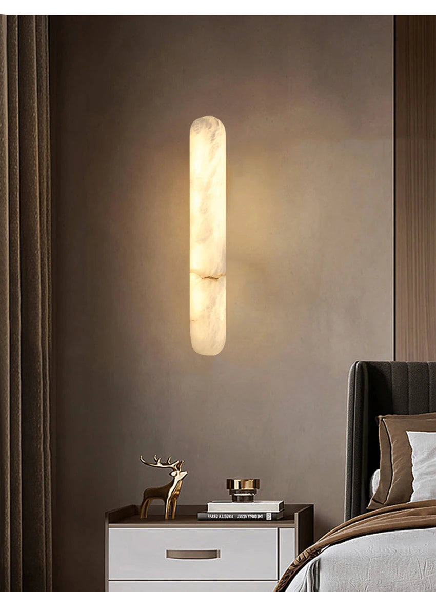 Apollo | Long Oval Alabaster Wall Sconce