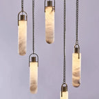 Rosalba | Alabaster and Brass Multi-Light Chandelier