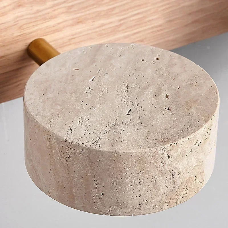Gemela | Rotatable Travertine Duo Vanity Wall Light