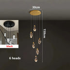Modern home decoration crystal chandelier, stair Pendant lamp, living room Pendant lights, interior lighting