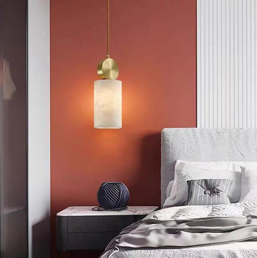 Artemis | Alabaster & Copper Pendant Light