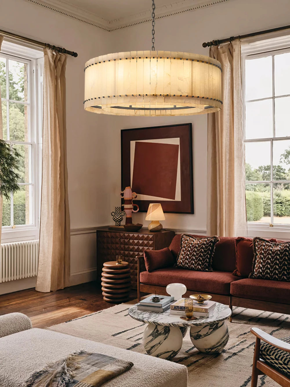 Lumière | Natural Alabaster Linear Chandelier
