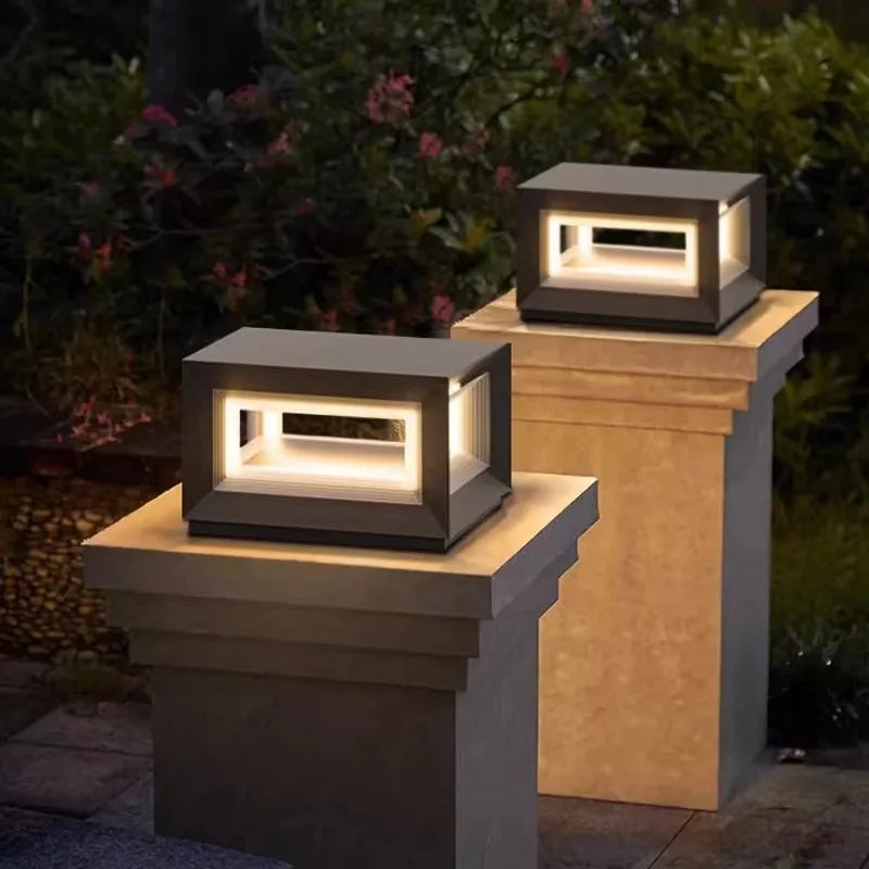 Aodh | Square Post & Pillar Garden Path Light