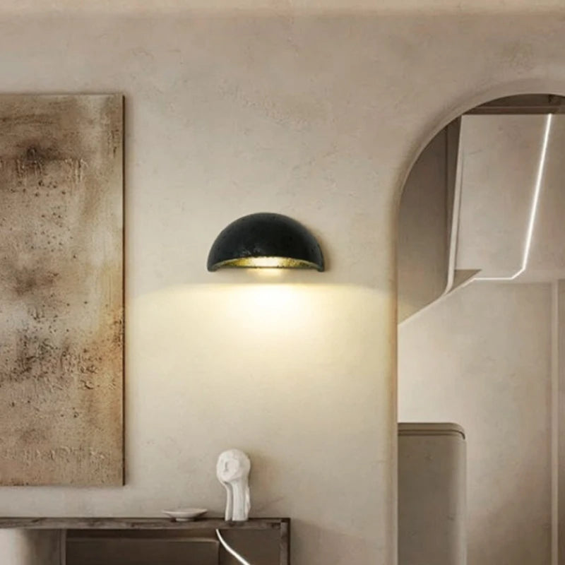 Medialuna | Semi-Circle Travertine Bedside Wall Lamp