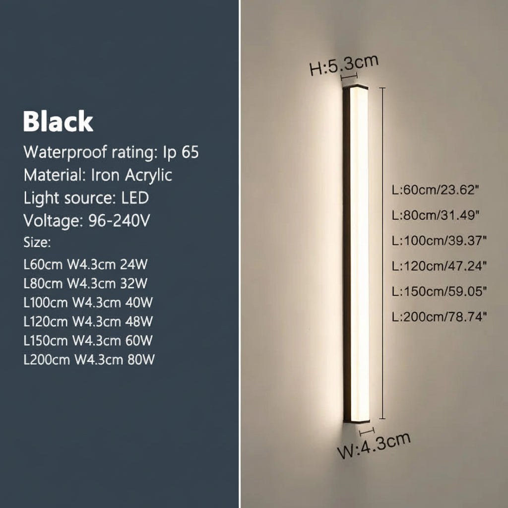 Stellan | Outdoor IP65 Linear Wall Light
