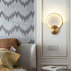 Teresa | Round Marble and Copper Wall Light