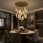 Blanche | Linear Alabaster Pendant Chandelier