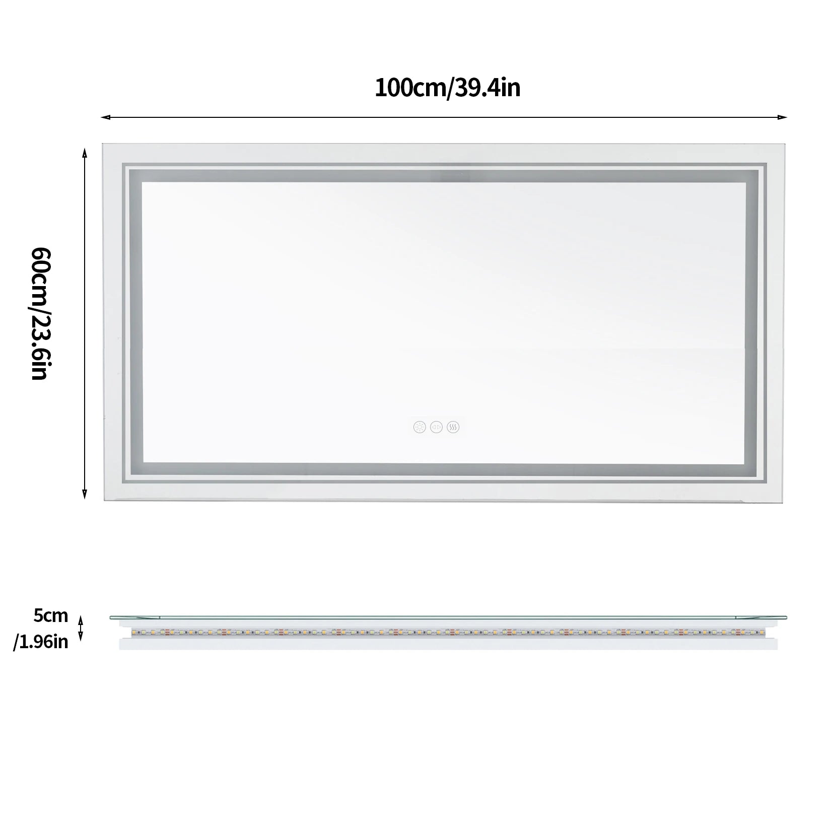 Ingrid | Front & Backlit LED Bathroom Mirror