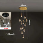 Modern home decoration crystal chandelier, stair Pendant lamp, living room Pendant lights, interior lighting