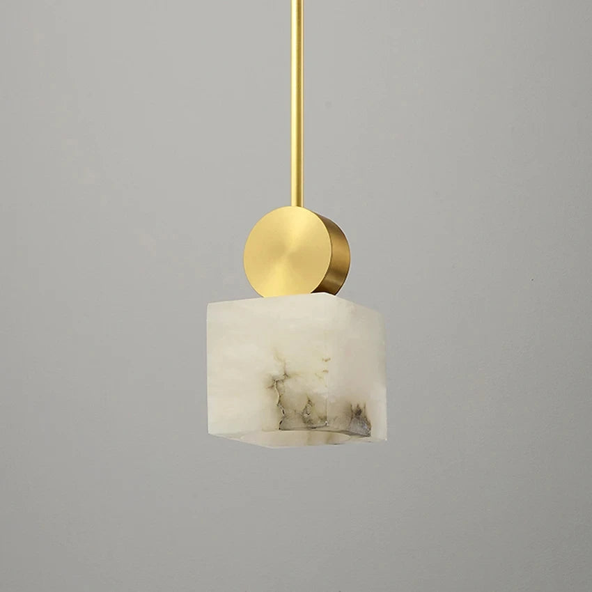 Artemis | Alabaster & Copper Pendant Light