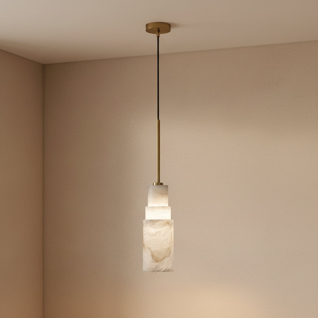 Elettra | Spanish Alabaster Triple-Head Pendant