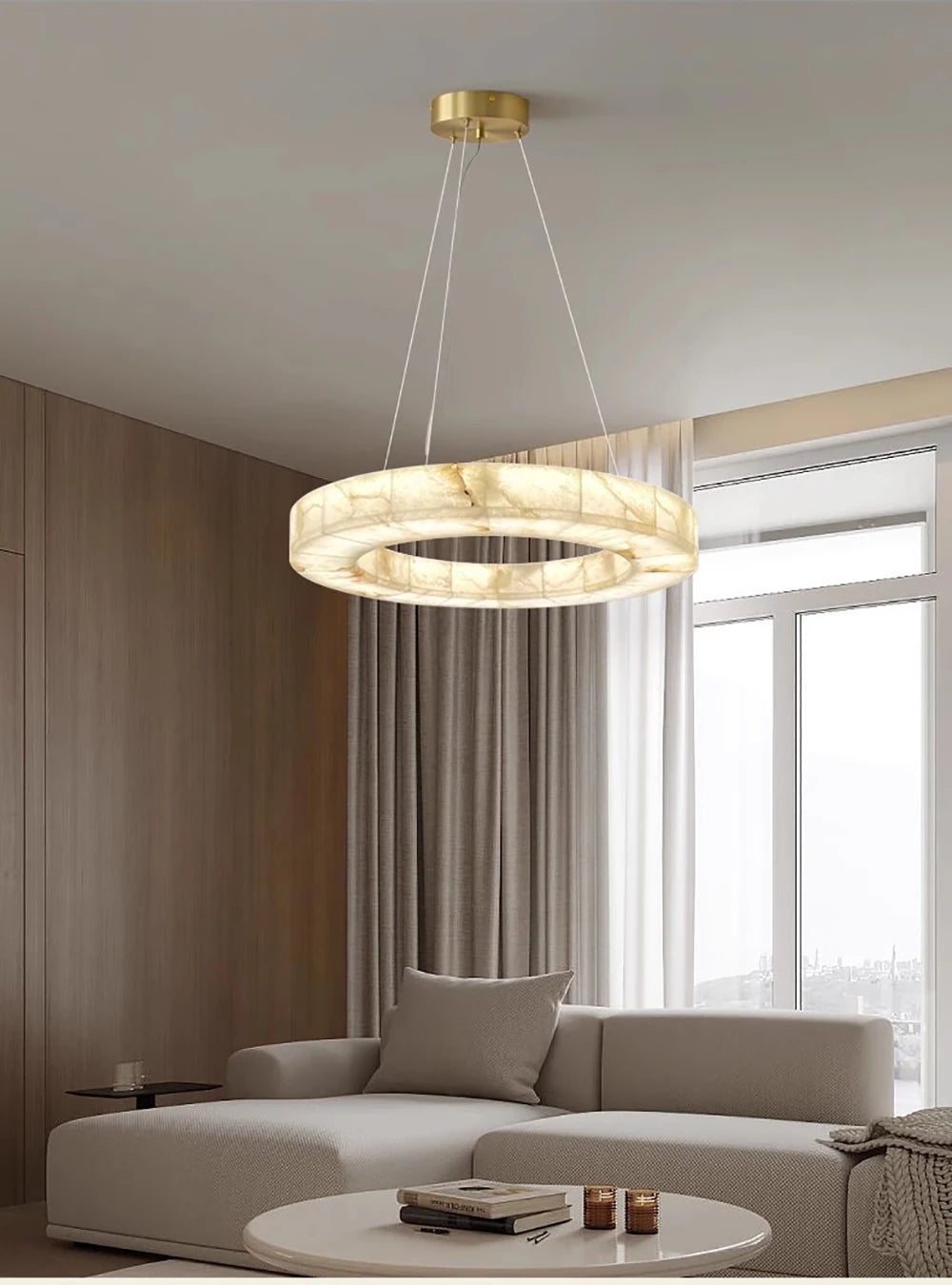 Odette | European Round Alabaster Chandelier