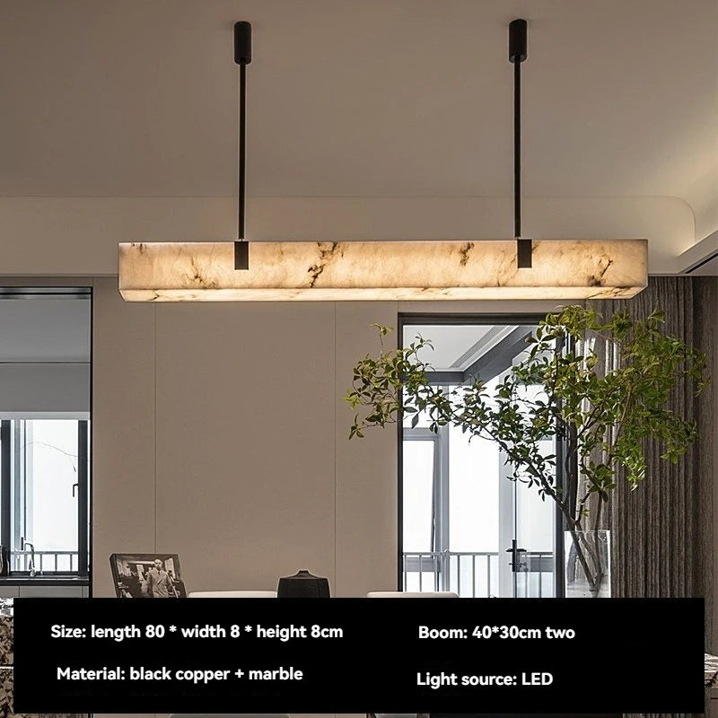 Zeus | Linear Marble Kitchen Island Pendant