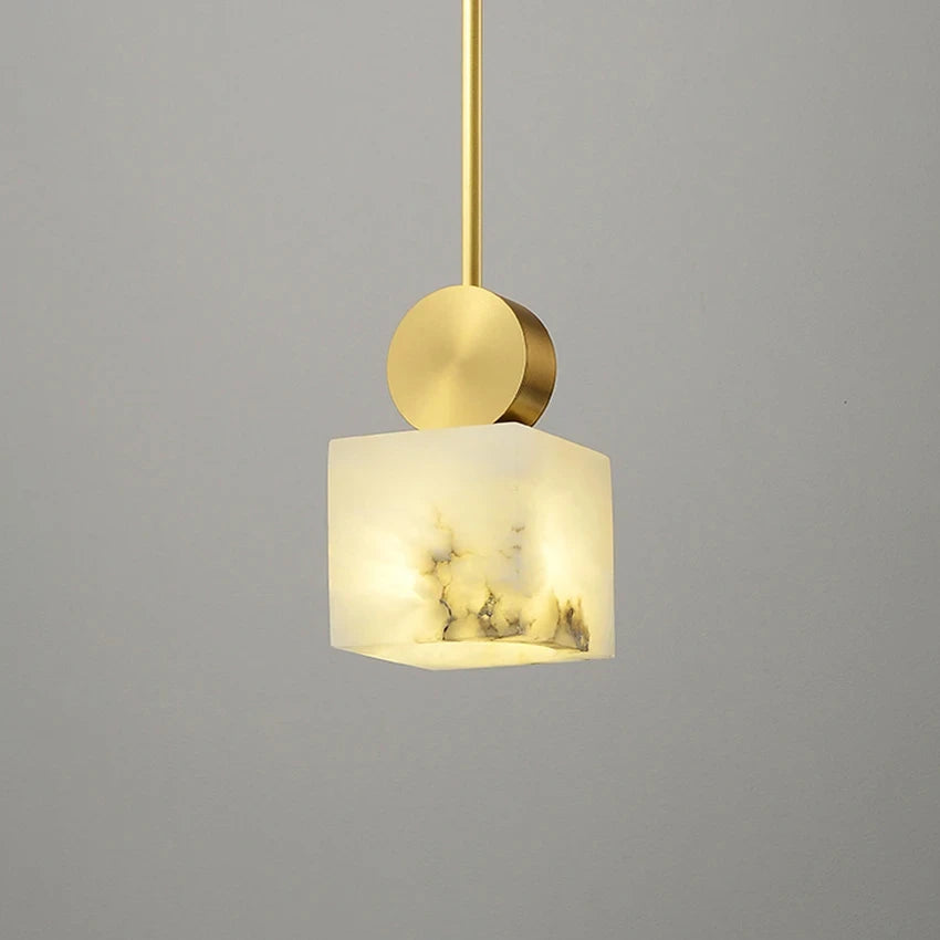 Artemis | Alabaster & Copper Pendant Light
