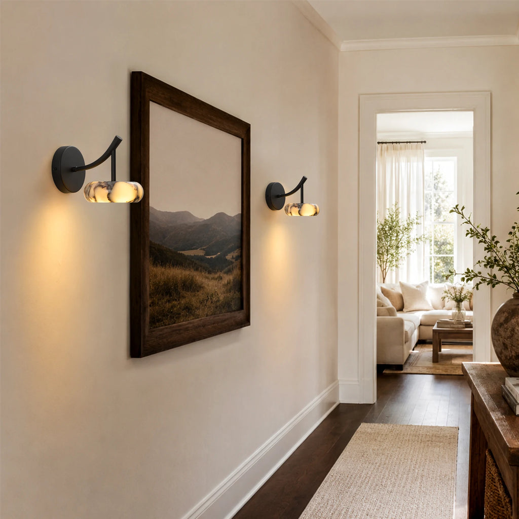 Leda | Marble Wall Sconce for Bedroom & Bathroom
