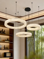 Phoebe | Alabaster Round Chandelier