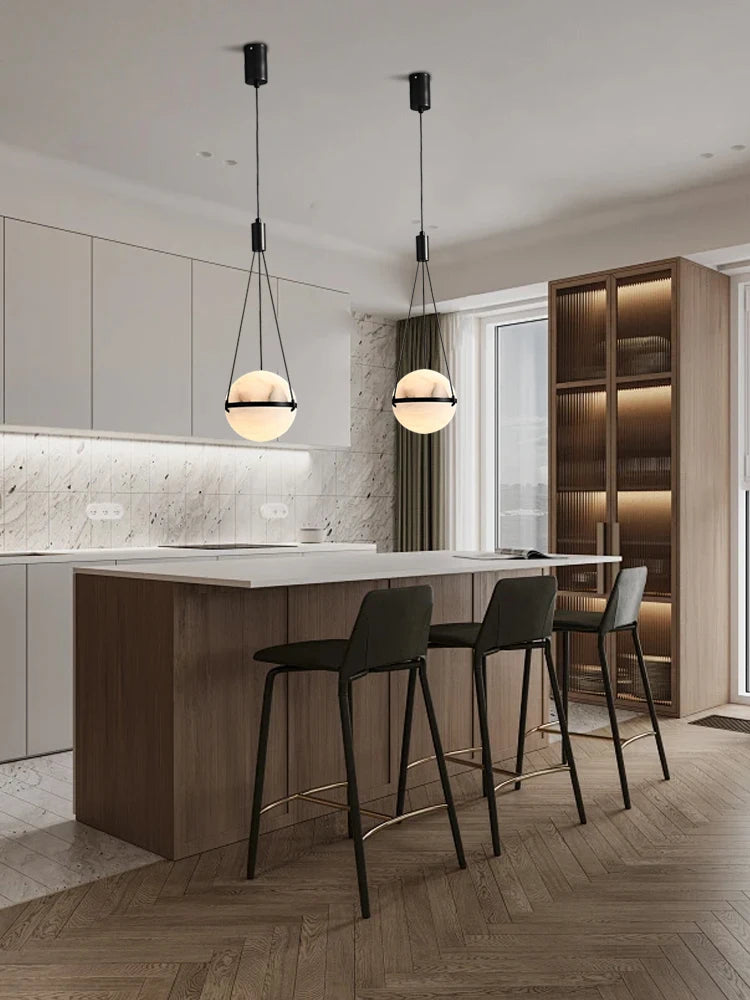 Cecília | Alabaster Sphere Pendant Light