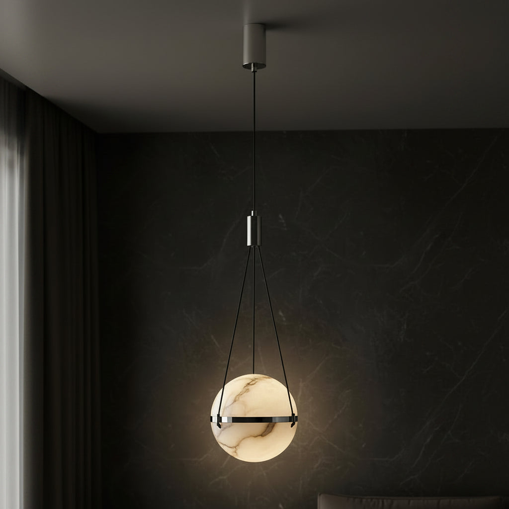Cecília | Alabaster Sphere Pendant Light