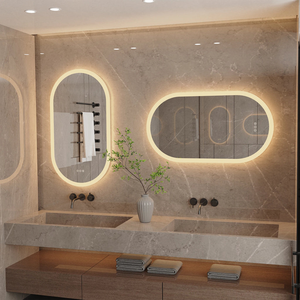 Liv | Frameless Backlit Oval LED Bathroom Mirror