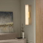 Colette | Alabaster and Brass Wall Sconce