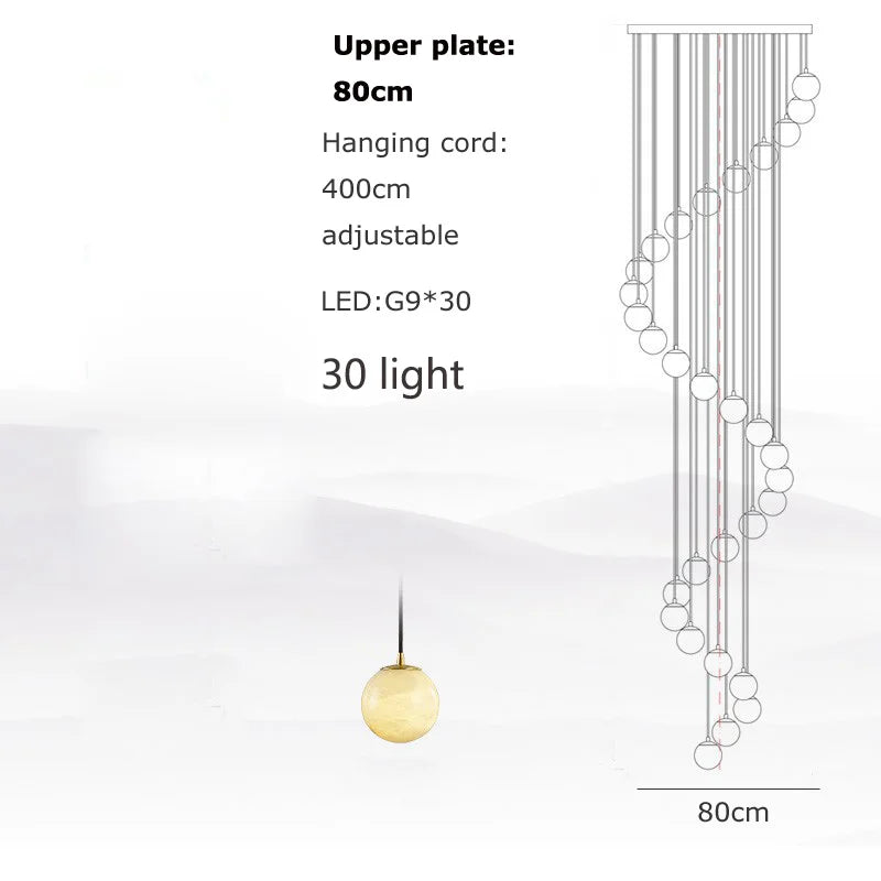 Vasco | Marble Staircase Chandelier