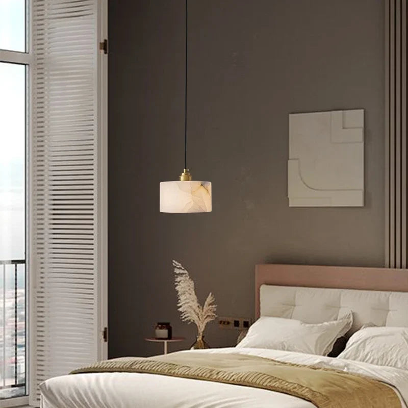 Eirene | Marble and Copper Pendant Light