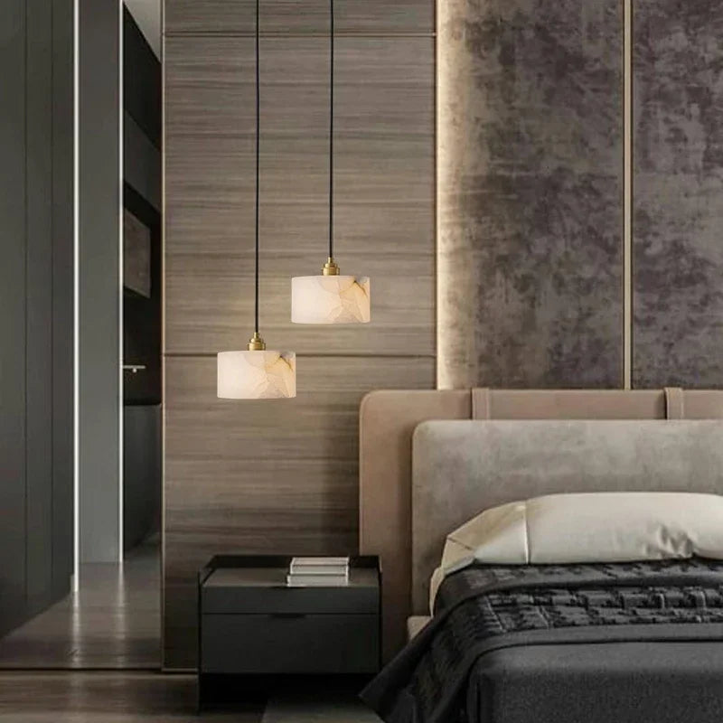 Eirene | Marble and Copper Pendant Light