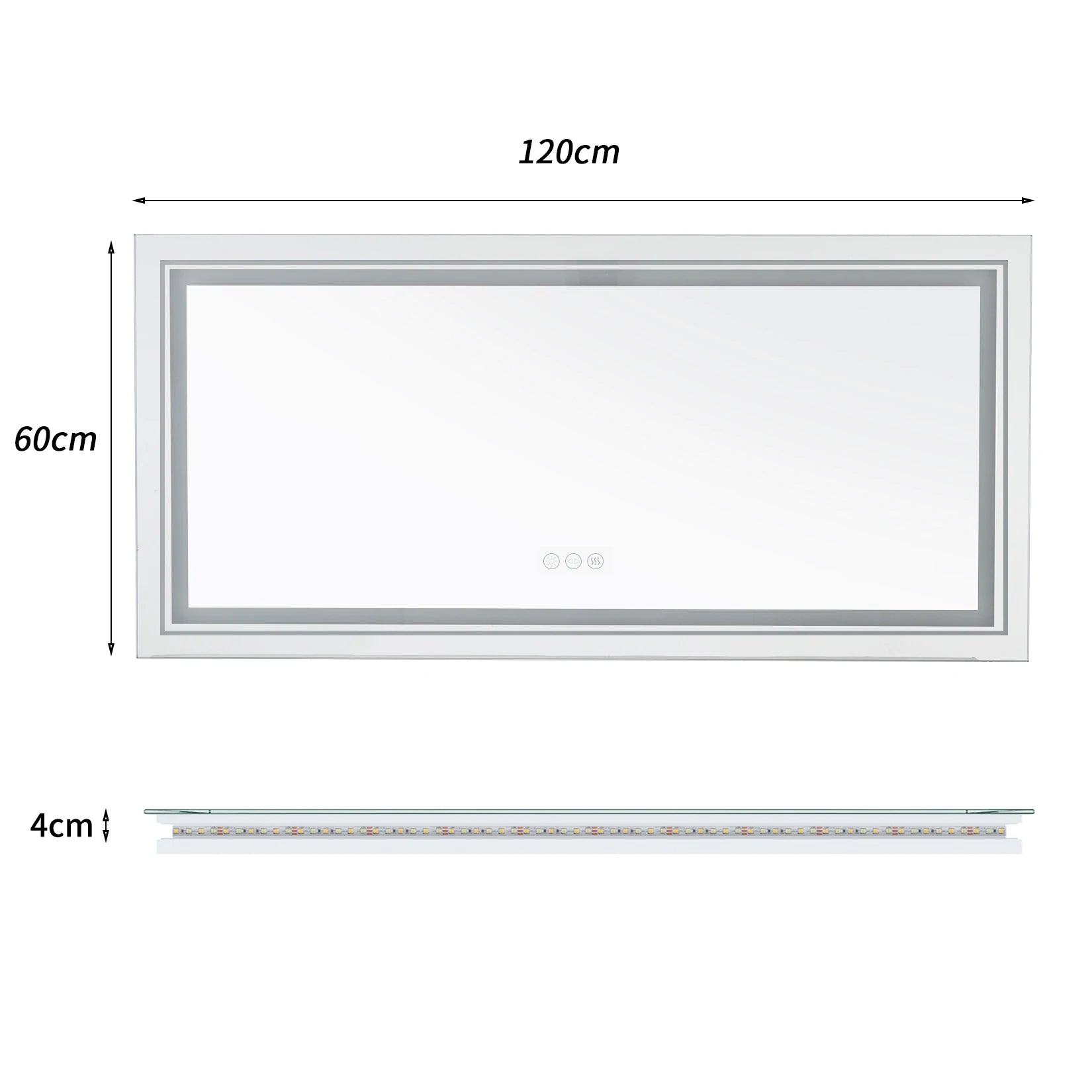 Ingrid | Front & Backlit LED Bathroom Mirror