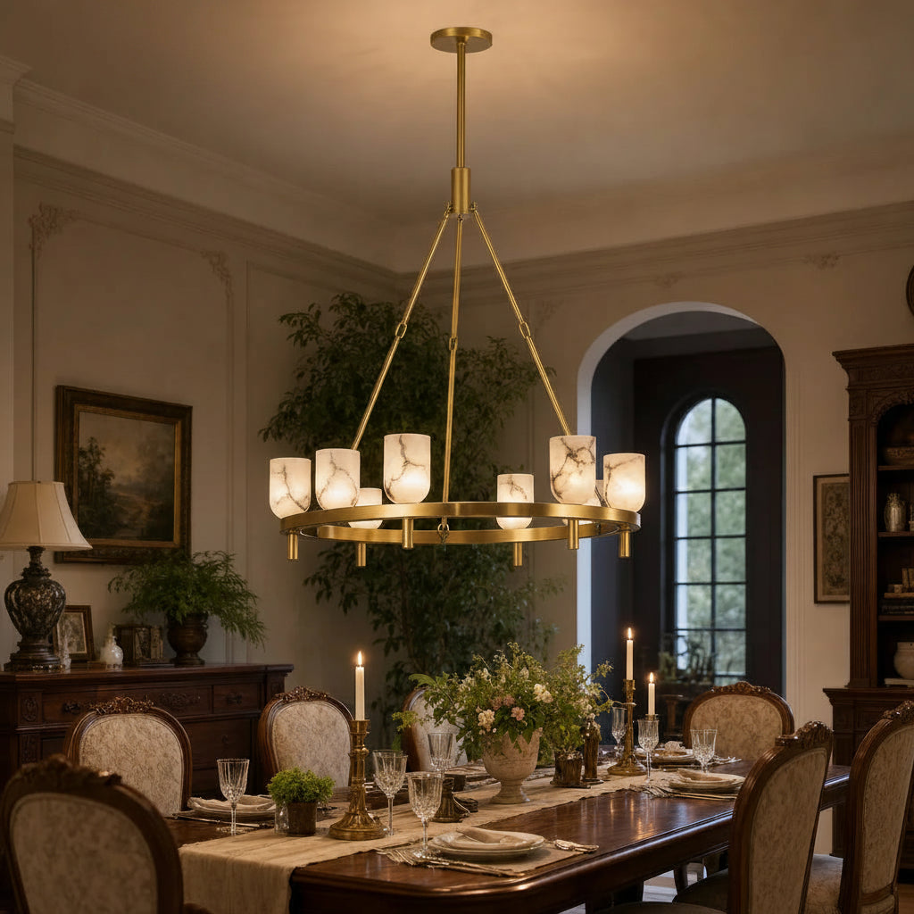 Zita | Snowflake Marble Chandelier