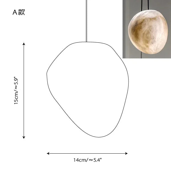 Séraphine | Alabaster Staircase Pendant Light